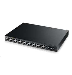 Zyxel GS1920-48HPv2, 52 Port Smart Managed PoE Switch 48x Gigabit Copper PoE and 4x Gigabit dual pers., hybrid mode