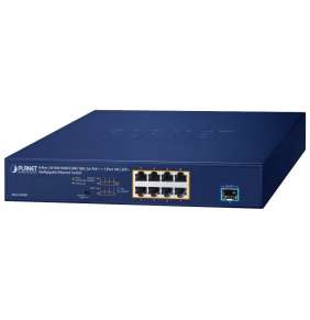 Planet PoE switch 8x1Gb/2.5Gb + 1xSFP+ 10Gb, VLAN, PoE 802.3at 120W
