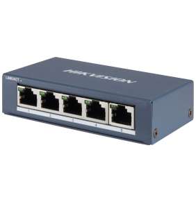 HIKVISION switch DS-3E0505-E/ 5x port/ 10/100/1000 Mbps RJ45 ports/ 10 Gbps/ napájení 5 VDC, 1 A