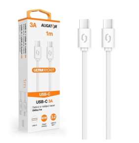 ALIGATOR Datový kabel POWER 3A, USB-C/USB-C, bílý