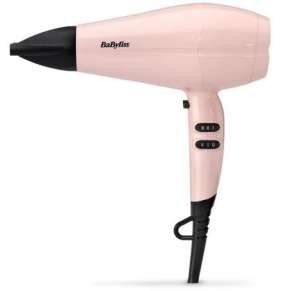 BaByliss 5337PRE fén na vlasy, 2200 W, ionizace, 2 rychlosti, 3 teploty, závěsné očko, růžový