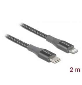 Delock Datový a nabíjecí kabel USB Type-C™ na Lightning™ pro iPhone™, iPad™ a iPod™ šedá 2 m MFi