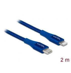 Delock Datový a nabíjecí kabel USB Type-C™ na Lightning™ pro iPhone™, iPad™ a iPod™ modrý 2 m MFi