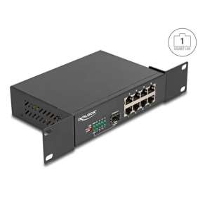 Delock 10" Gigabit Ethernet Switch 8 Port + 1 SFP