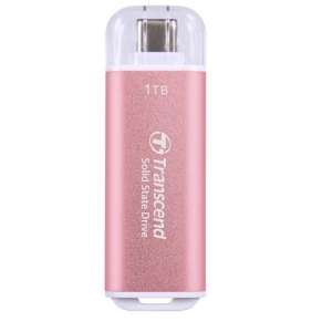 Transcend ESD300P 1TB, External SSD, USB 10Gbps, Type C, 1050MB/R, 950MB/W, růžový
