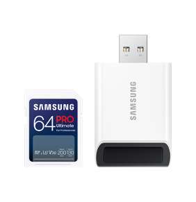 SAMSUNG PRO Ultimate SDXC 64GB + USB Adaptér / CL10 USH-I U3 / V30