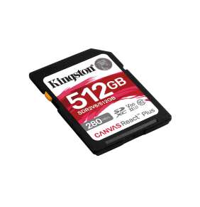 512 GB .SDXC karta Kingston . Canvas React Plus Class UHS-II U3 V60 ( r280MB/s, w150MB/s )