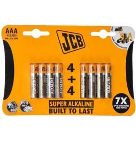 JCB SUPER alkalická batéria AAA / LR03, blister 8 ks
