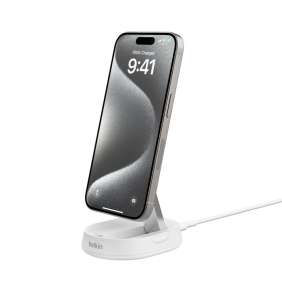Belkin Boost Charge Pro Convertible Magnetic Wireless Charging Stand with Qi2 15W - White