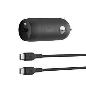 Belkin 30W PD USB-C Car Charger + 1m USB-C to USB-C kábel  - Black