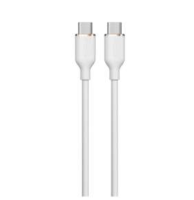 Devia kábel USB-C to USB-C Jelly Series Silicone Cable 1.2m - White