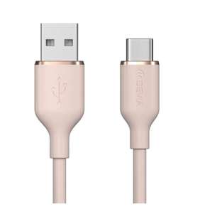 Devia kábel USB-A to USB-C Jelly Series Silicone Cable 1.2m - Pink