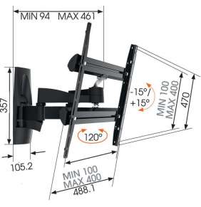 Robustní pohyblivý LCD držák Vogel´s WALL 3250