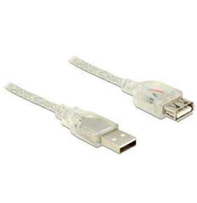 Delock Prodlužovací kabel USB 2.0 Typ-A samec   USB 2.0 Typ-A samice 3 m transparentní