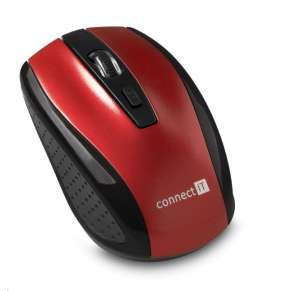 CONNECT IT Bezdrátová optická myš (+ 2x AAA baterie zdarma), červená