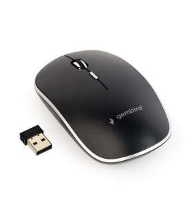 Myš GEMBIRD MUSW-4B-01, čierna, bezdrôtová, USB nano receiver