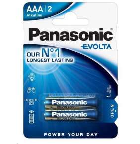 PANASONIC Alkalické baterie EVOLTA Platinum LR03EGE/2BP AAA 1,5V (Blistr 2ks)