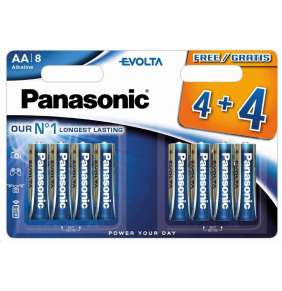 PANASONIC Alkalické baterie EVOLTA Platinum LR6EGE/8BW 4+4F   AA 1,5V (Blistr 8ks)