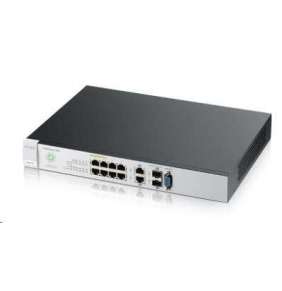 ZyXEL NSW100-10P 10-port GbE Nebula Cloud Managed (L2) PoE Switch: 8x GbE + 2x dual personality (GbE/SFP), PoE (802.3at,