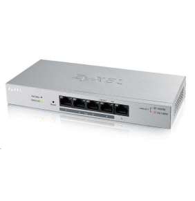 ZyXEL GS1200-5HP, 5-port Desktop Gigabit Web Smart switch: 5x Gigabit metal, 4x PoE (802.3at, 30W), PoE Power budget 60W
