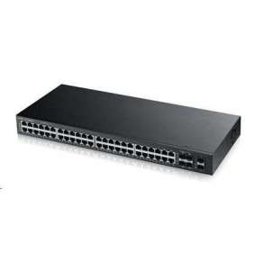 Zyxel GS1920-48v2, 48 Port Smart Managed Switch 48x Gigabit Copper and 4x Gigabit dual pers., hybrid mode, standalone or