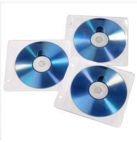 Krúžkové puzdrá na CD/DVD značky Hama, 50 ks./balenie, biela