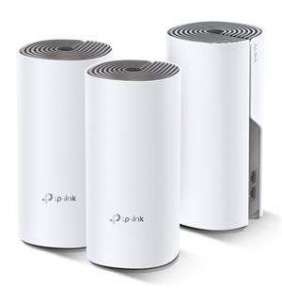 tp-link Deco E4(3-PACK), AC1200 Whole-Home Mesh Wi-Fi System, Qualcomm CPU, 867Mbps at 5GHz+300Mbps at 2.4GHz, 2 10/100Mbps Port