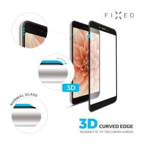3D sklo FIXED iPhone 7/8/SE (2020), plné lepení, černé