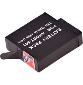 Baterie T6 power GoPro Hero5, Hero6 Black, AHDBT-501, AABAT-001, 601-10197-000, 1250mAh, 4,8Wh