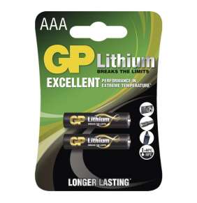 Lithiová baterie GP AAA - 2ks