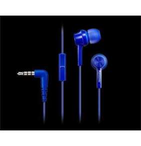Panasonic RP-TCM115E-A, drátové sluchátka, do uší, 3,5mm jack, kabel 1,2m, modrá