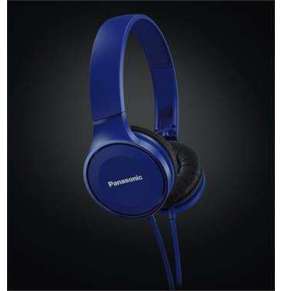 Panasonic RP-HF100E-A, drátové sluchátka, přes hlavu, skládací, 3,5mm jack, kabel 1,2m, modrá