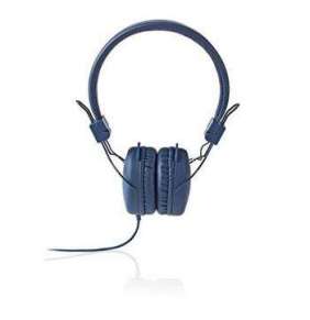 Nedis HPWD1100BU - Kabelová Sluchátka | On-ear | Skládací | Kulatý Kabel 1,2 m | Modrá