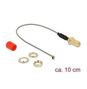 Delock Anténní kabel RP-SMA samice feritové jádro   MHF / U.FL-LP-068 kompatibilní samec 1.13 10 cm délka závitu 10 mm