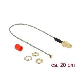 Delock Anténní kabel RP-SMA samice feritové jádro   MHF / U.FL-LP-068 kompatibilní samec 1.13 20 cm délka závitu 10 mm