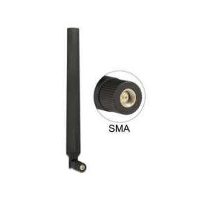 Delock LTE anténa SMA 0 ~ 4 dBi všesměrová otočná s flexibilním kloubem - černá
