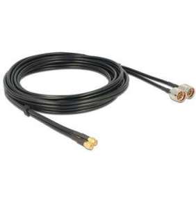 Delock anténní kabel N Plug   SMA Plug dvojitý kabel RG-58 A/U 5 m