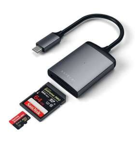 Satechi USB-C UHS-II Micro/SD Card reader - Space Gray Aluminium