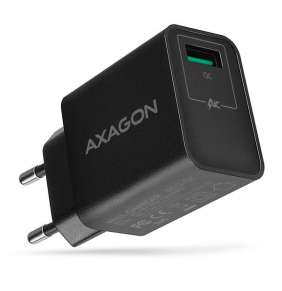 AXAGON ACU-QC, wall charger 1x QC 3.0, 18W, black