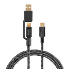 4smarts datový kabel ComboCord, 5 A, USB-C, černá