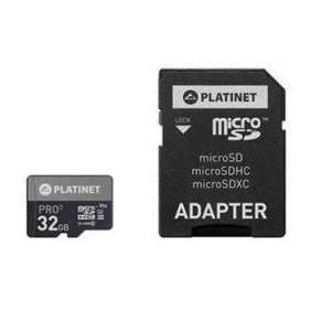 PLATINET microSDHC  SECURE DIGITAL + ADAPTER SD 32GB class10 UIII 90MB/s [44003]
