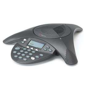 Polycom konferenční telefon SoundStation 2, LCD displej, porty pro rozšíření o externí mikrofony, PC kabel