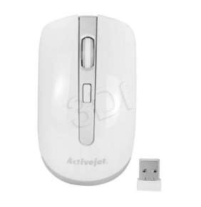 ActiveJet AMY-320WS Office Mouse USB wireless - White silver