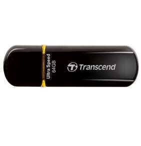 Transcend 64GB JetFlash 600, USB 2.0 flash disk, MLC, černo/zelený, LED indikace, vysokorychlostní, 32MB/s R, 12MB/s  W