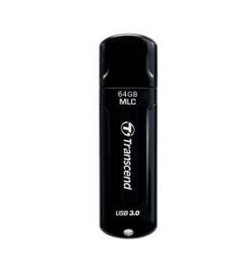 Transcend 64GB JetFlash 750, USB 3.0 flash disk, MLC, LED indikace, černý