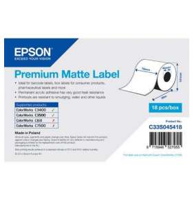 Premium Matte Label Cont.R, 76mm x 35m, MOQ 18ks