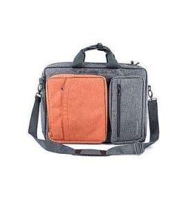 Modecom brašna RENO na notebooky do velikosti 15,6", kovové přezky, 5 kapes, funkce batohu, šedo/oranžová