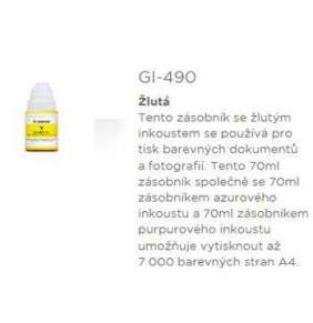 Canon ink bottle GI-490Y yellow