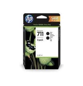 HP 711 2-pack 80-ml Black DesignJet Ink Cartridges