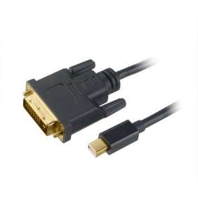 AKASA kabel mini DipIayPort na DVI-D(M) / AK-CBDP18-18BK / až 1080p / 1,8m / černý